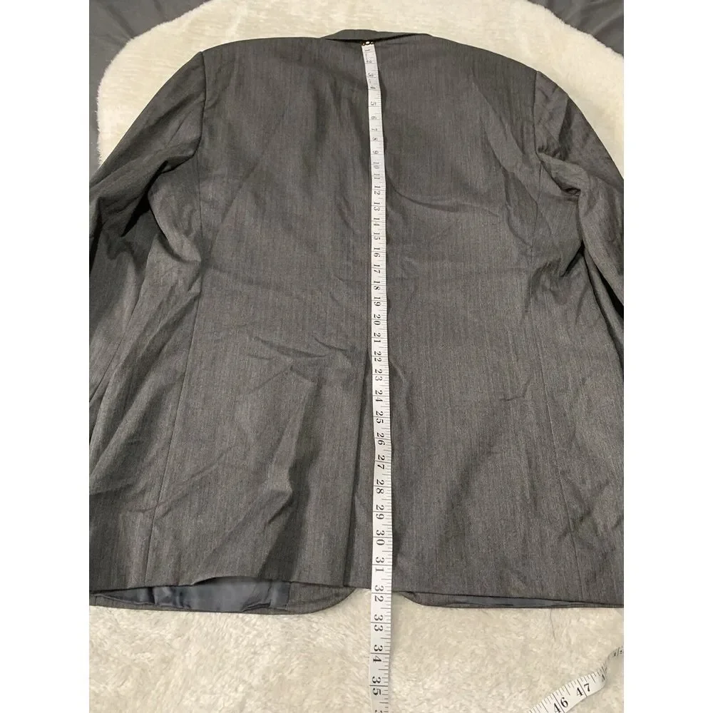Brooks Brothers Men Loro Piana Wool Jacket‎ Gray Blazer Size 45R 3 Button